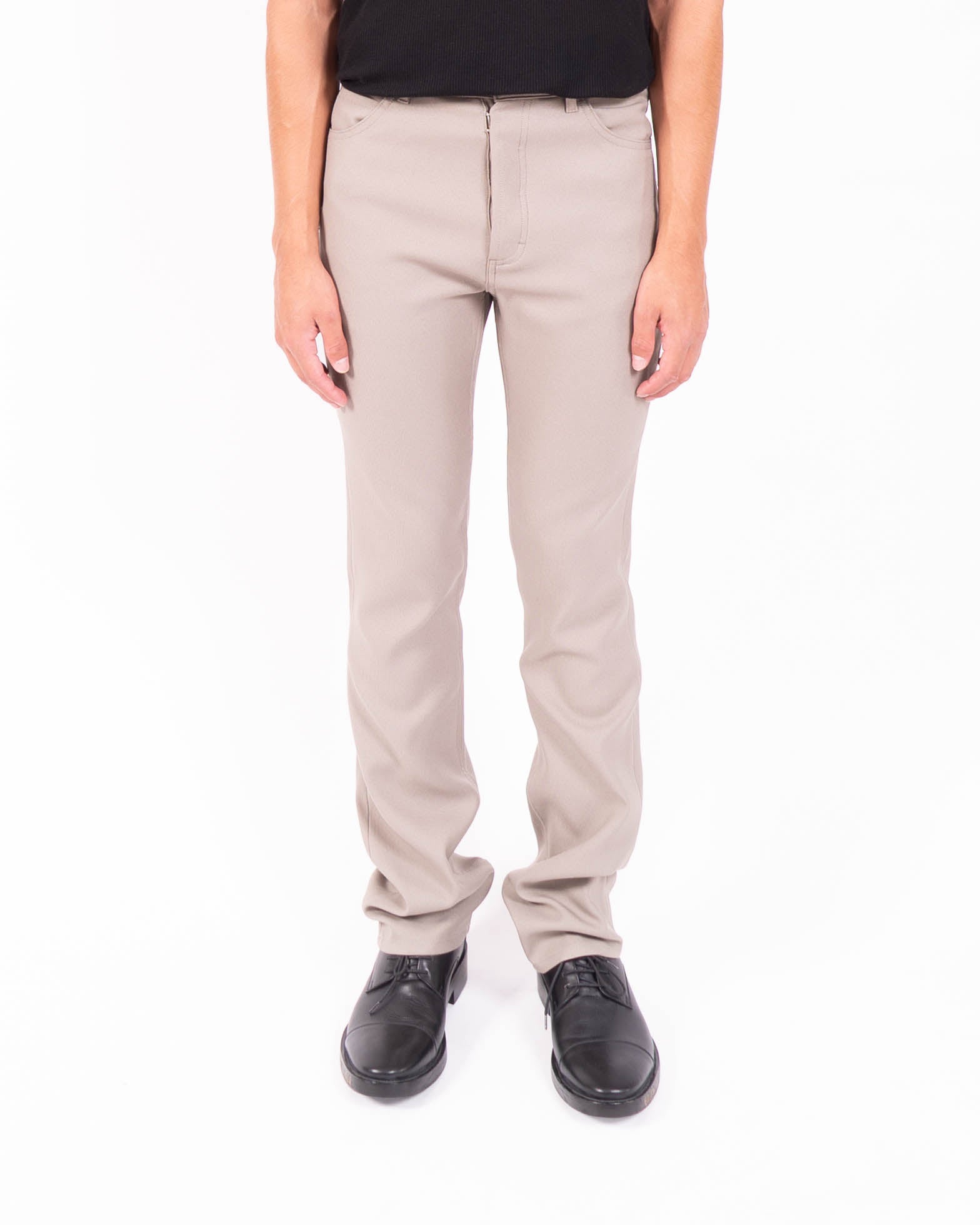 FW18 Flared Trousers in Beige Viscose