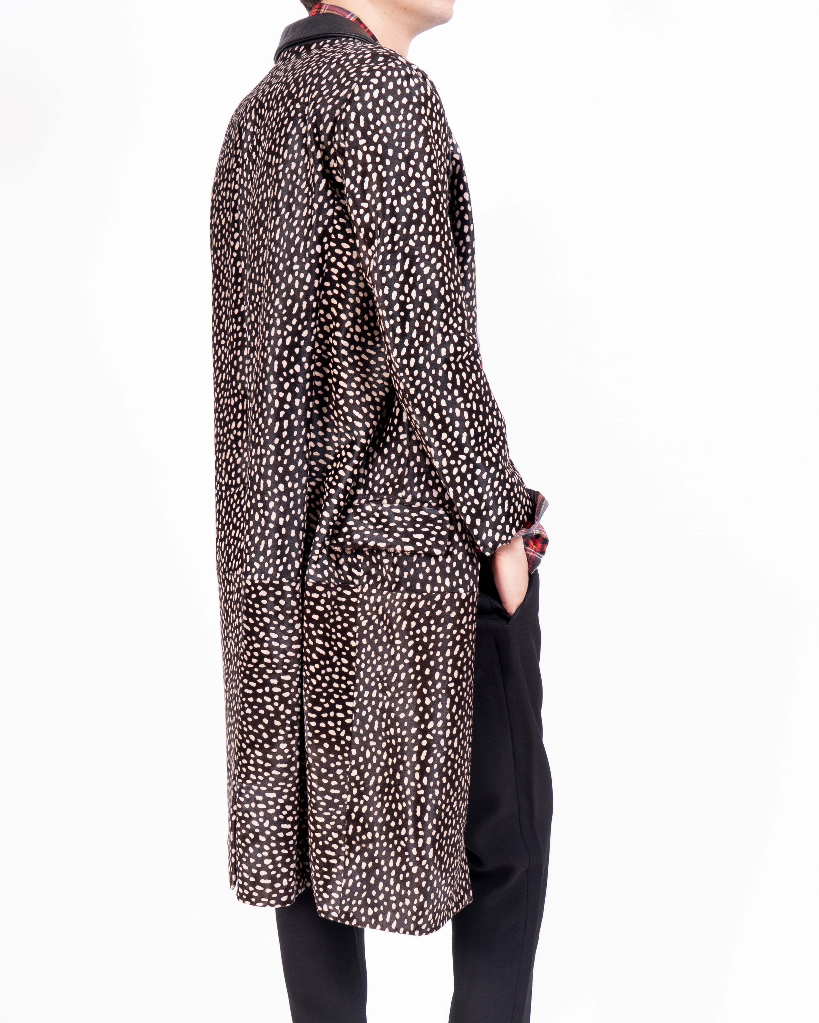 FW19 Classic Coat in Black Dotted Cowhair