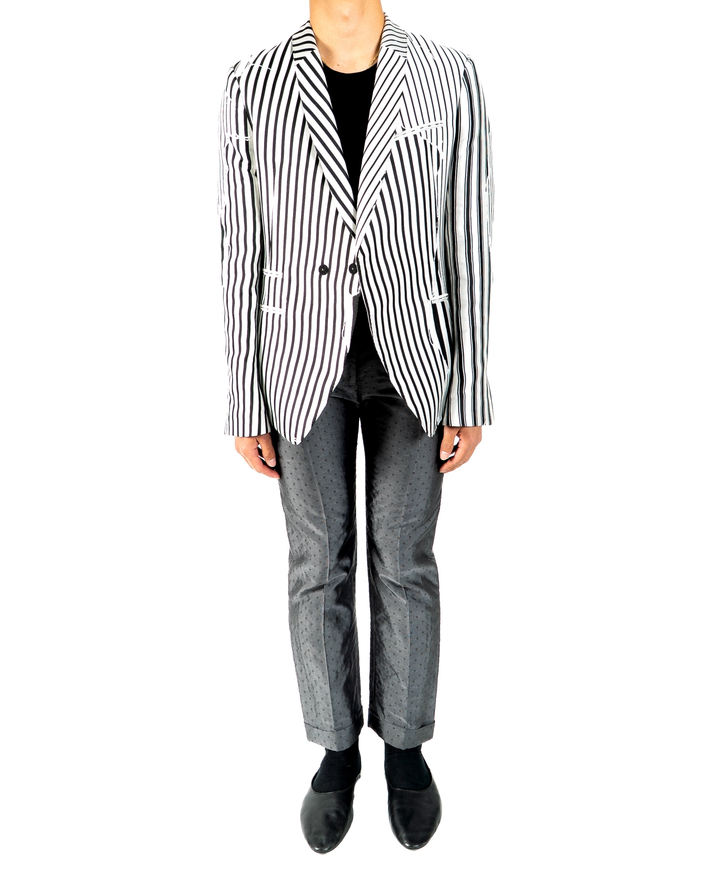 SS18 Classic Blazer in Polka Dot Silk Jacquard