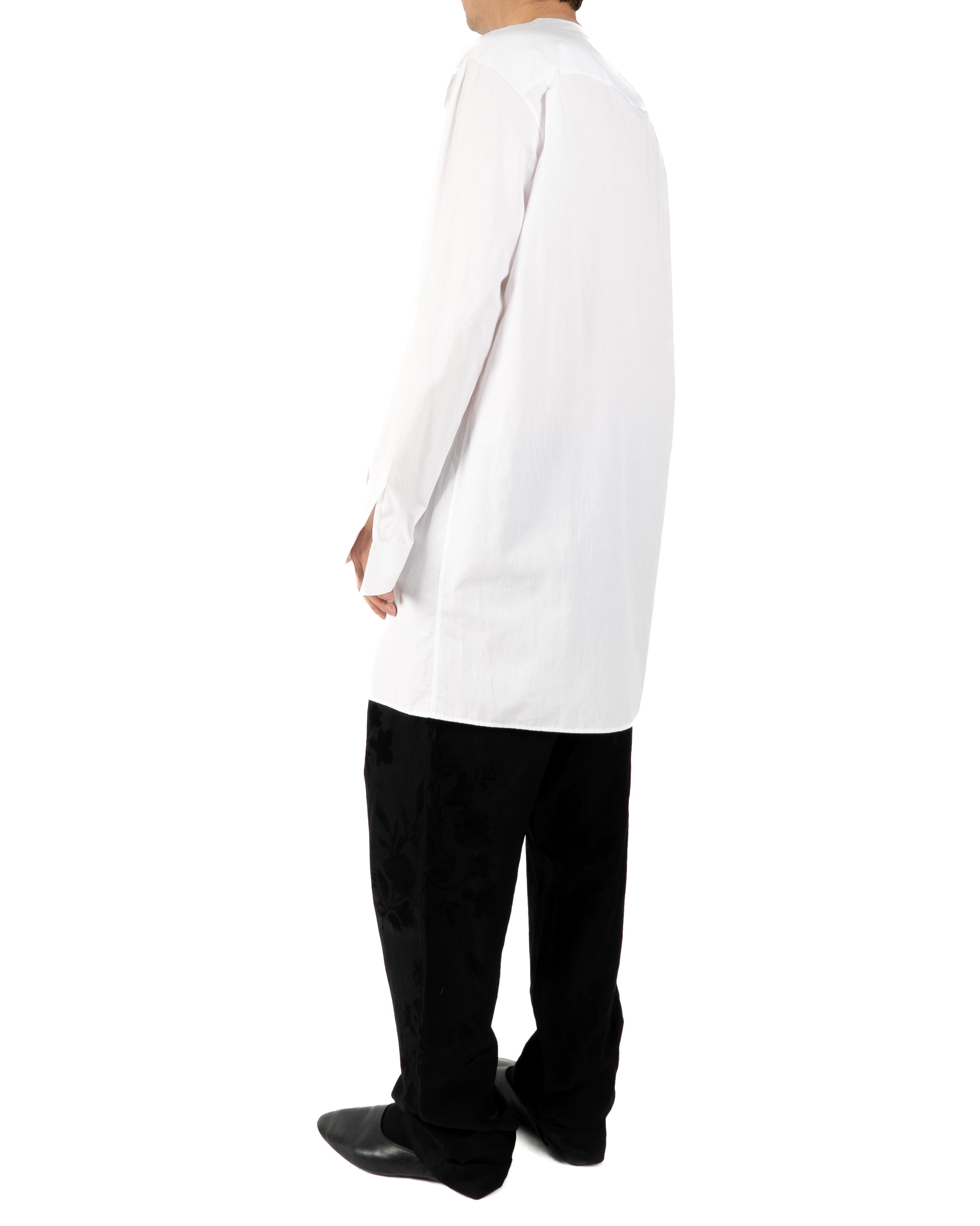 SS19 Elongated Shirt in White Cotton