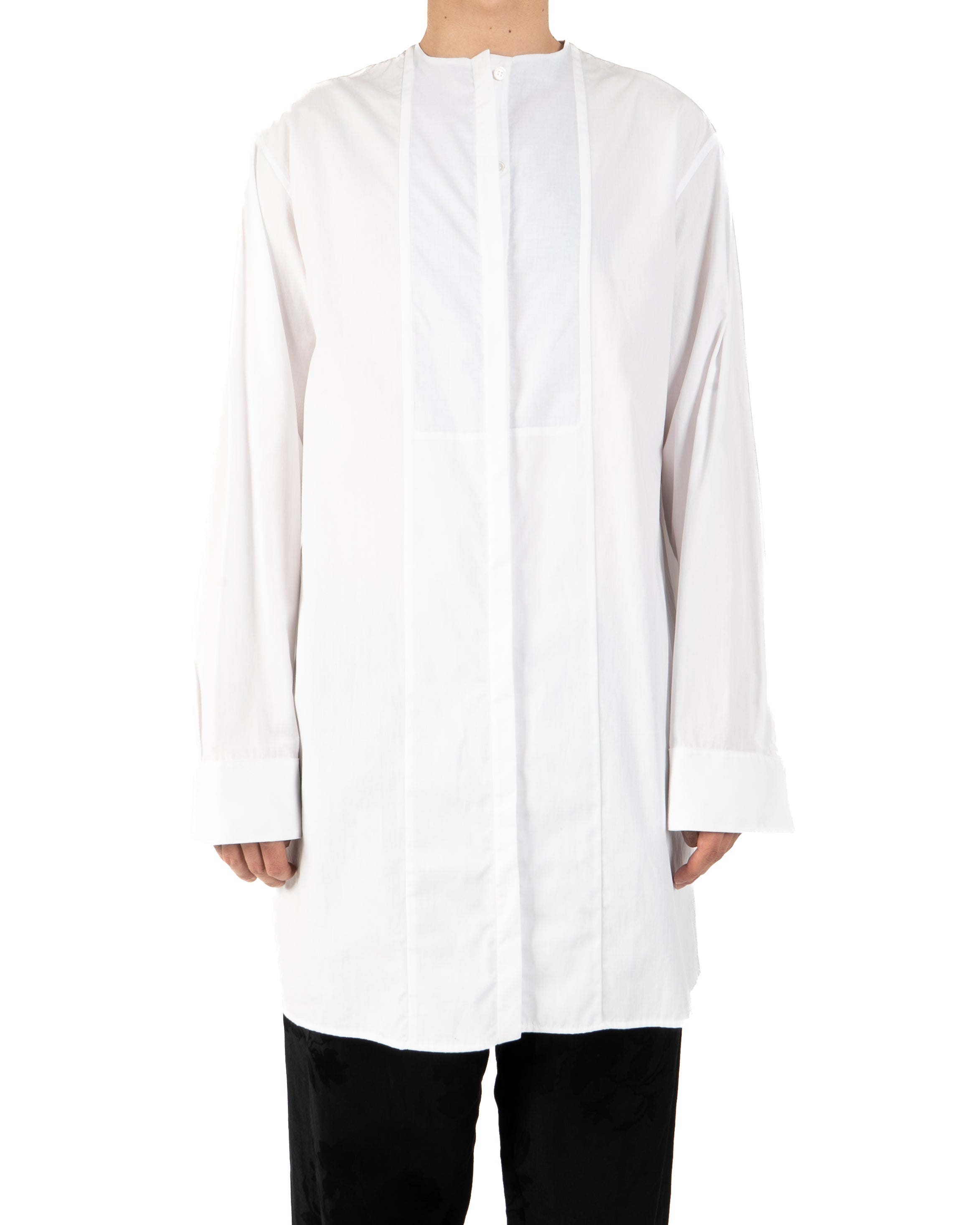 SS19 Elongated Shirt in White Cotton