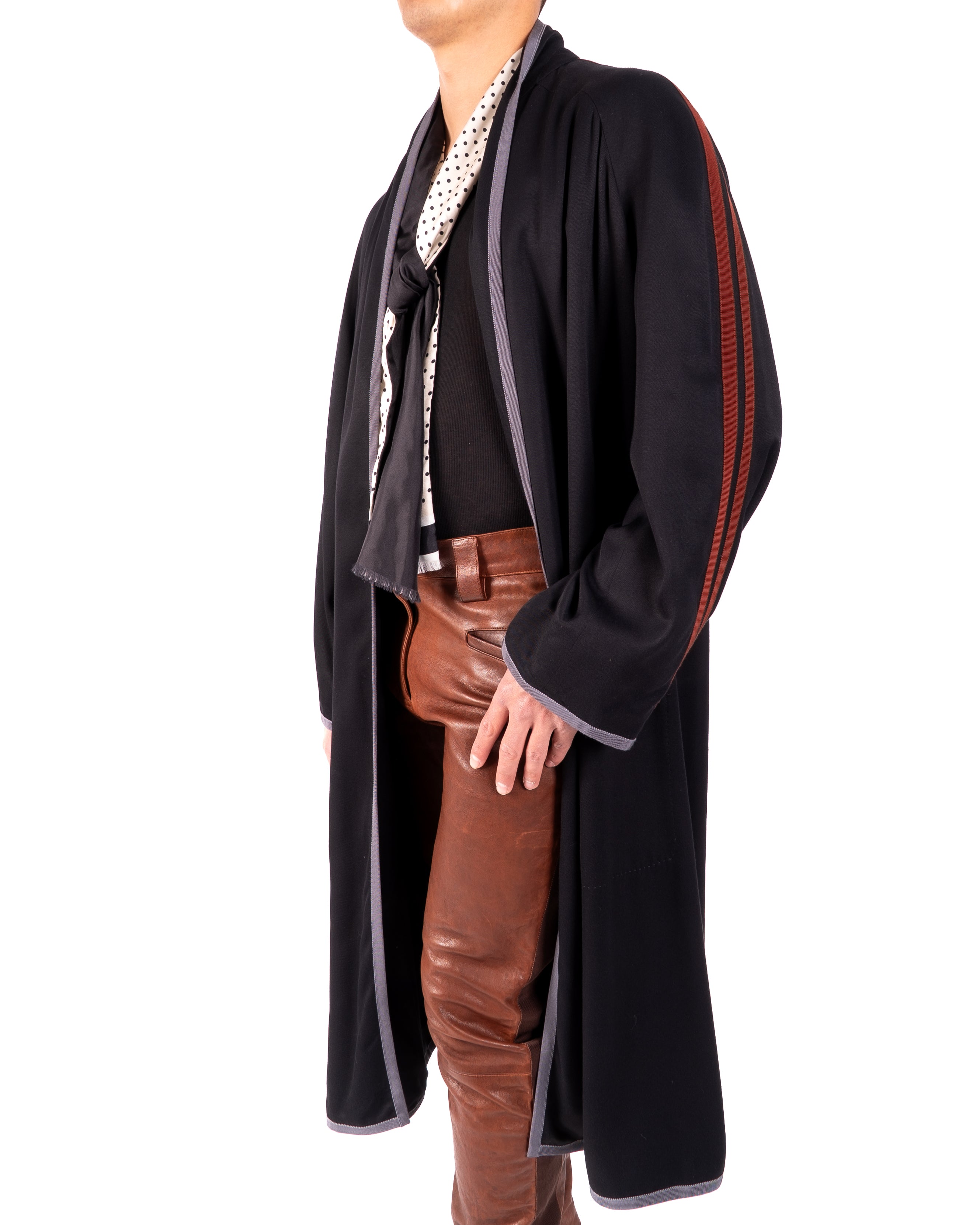 haider ackermann kimono jacket キモノジャケット Haider Ackermann Linen Jacquard Kimono Coat - purple
