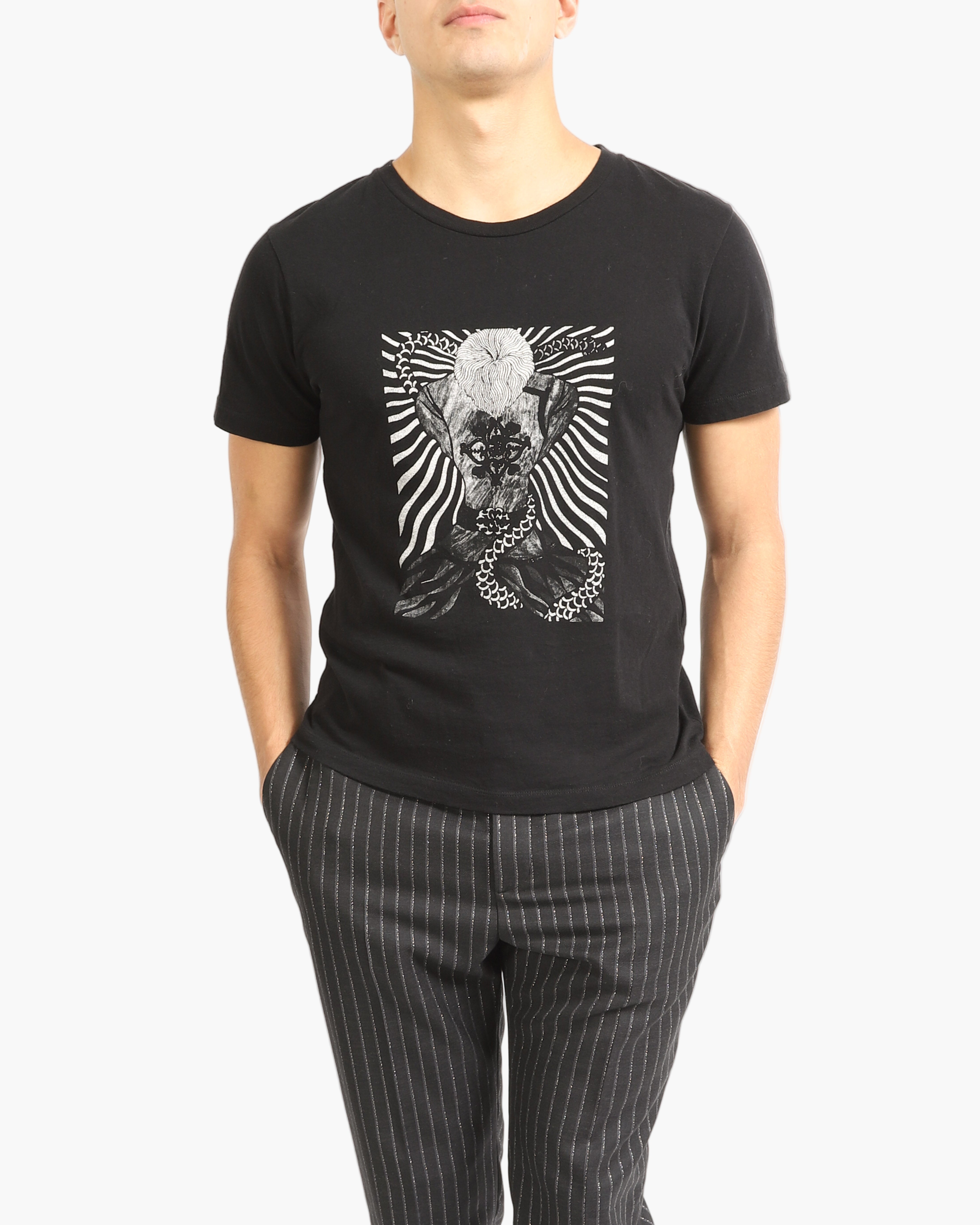 SS20 Sex Slave Print T-Shirt in Black Cotton