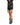 FW15 High Waisted Micro Shorts with Accent Stitching in Blue Satin and Black Leather