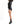 FW15 High Waisted Micro Shorts with Accent Stitching in Blue Satin and Black Leather