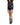 FW15 High Waisted Micro Shorts with Accent Stitching in Blue Satin and Black Leather
