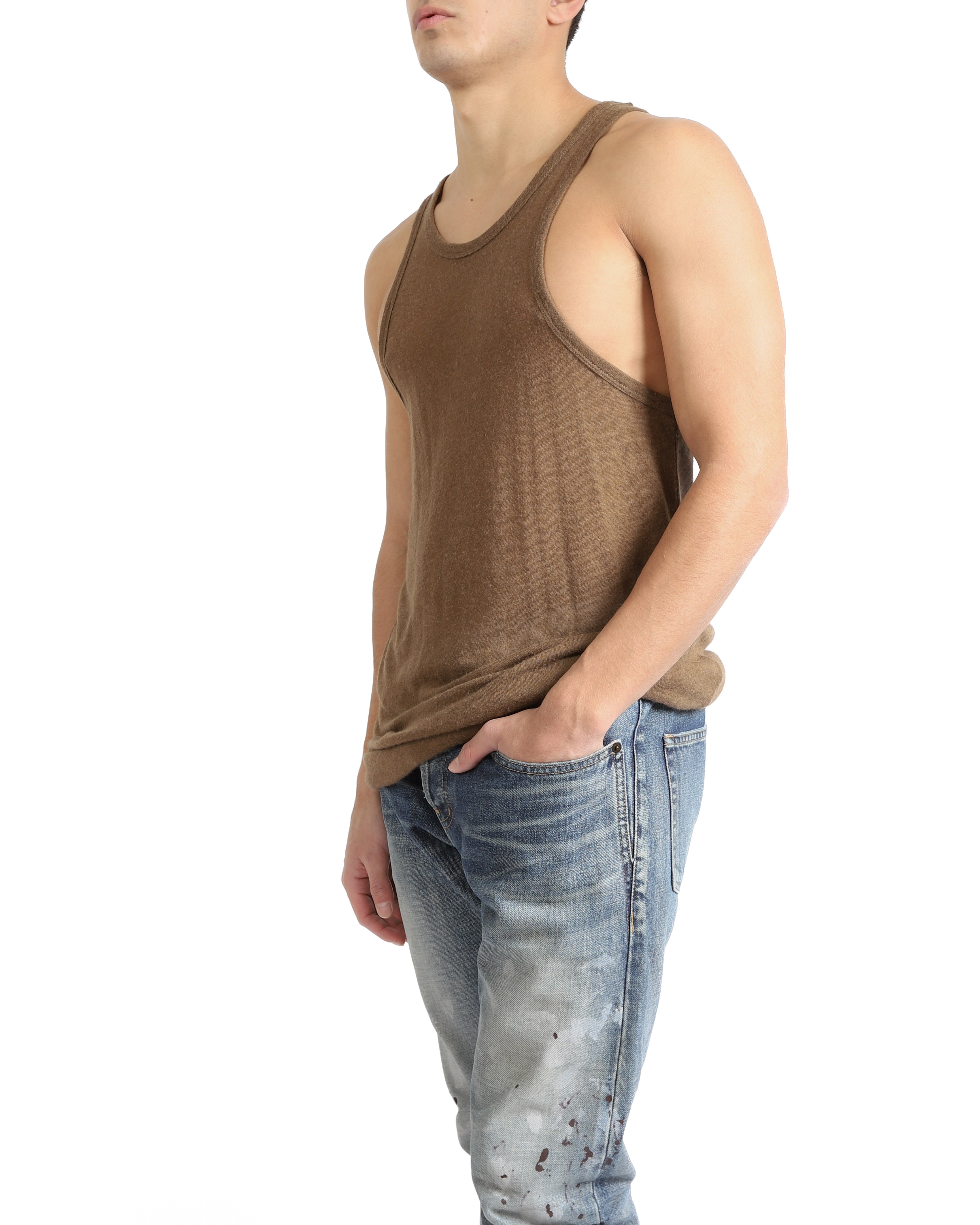 FW15 Tank Top Brown Cashmere