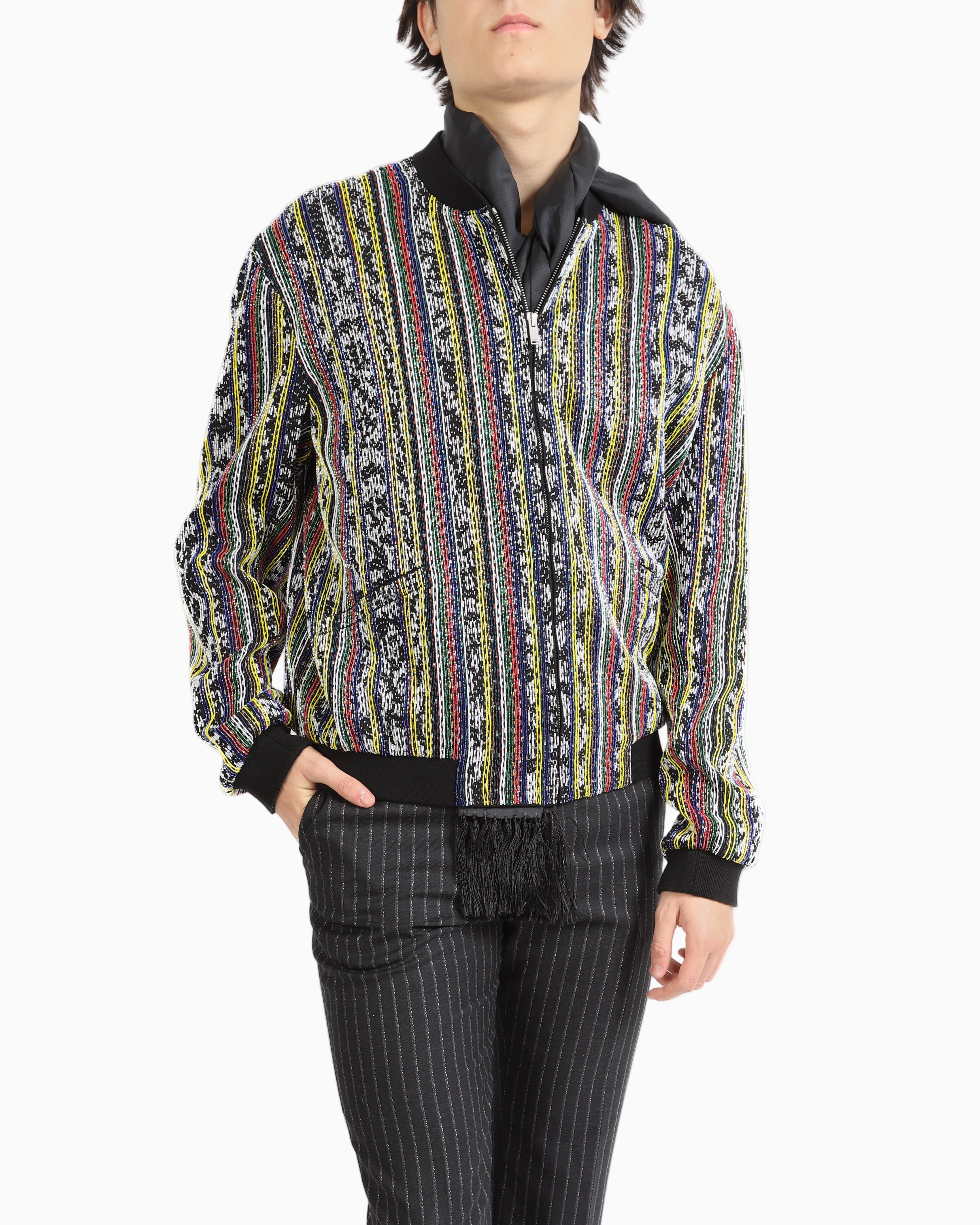 SS18 Embroidered Crystall Couture Bomber Jacket