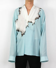 Load image into Gallery viewer, Light Blue Bleached Silk Shirt