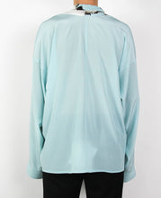 Load image into Gallery viewer, Light Blue Bleached Silk Shirt