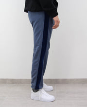 Load image into Gallery viewer, Light Blue Velvet Striped Perth Sweatpants