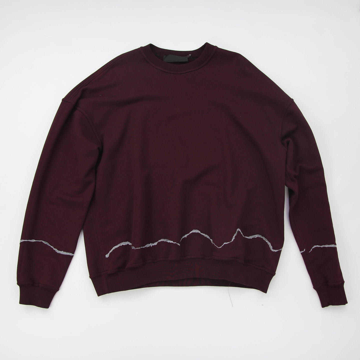 Burgundy Embroidered Crewneck