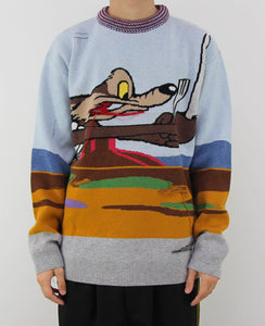 Looney Tunes Coyote Distressed Knit
