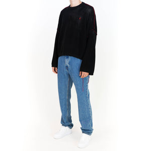 Cropped "R" Logo Knit