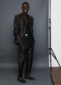SS21 Golden Metallic Madeleine Forrest Jacquard Blazer
