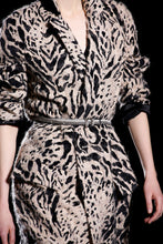 Load image into Gallery viewer, FW18 Leo Jacquard Distressed Overcoat