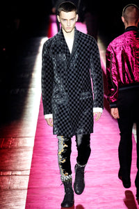 FW17 Checked Runway Wool Coat
