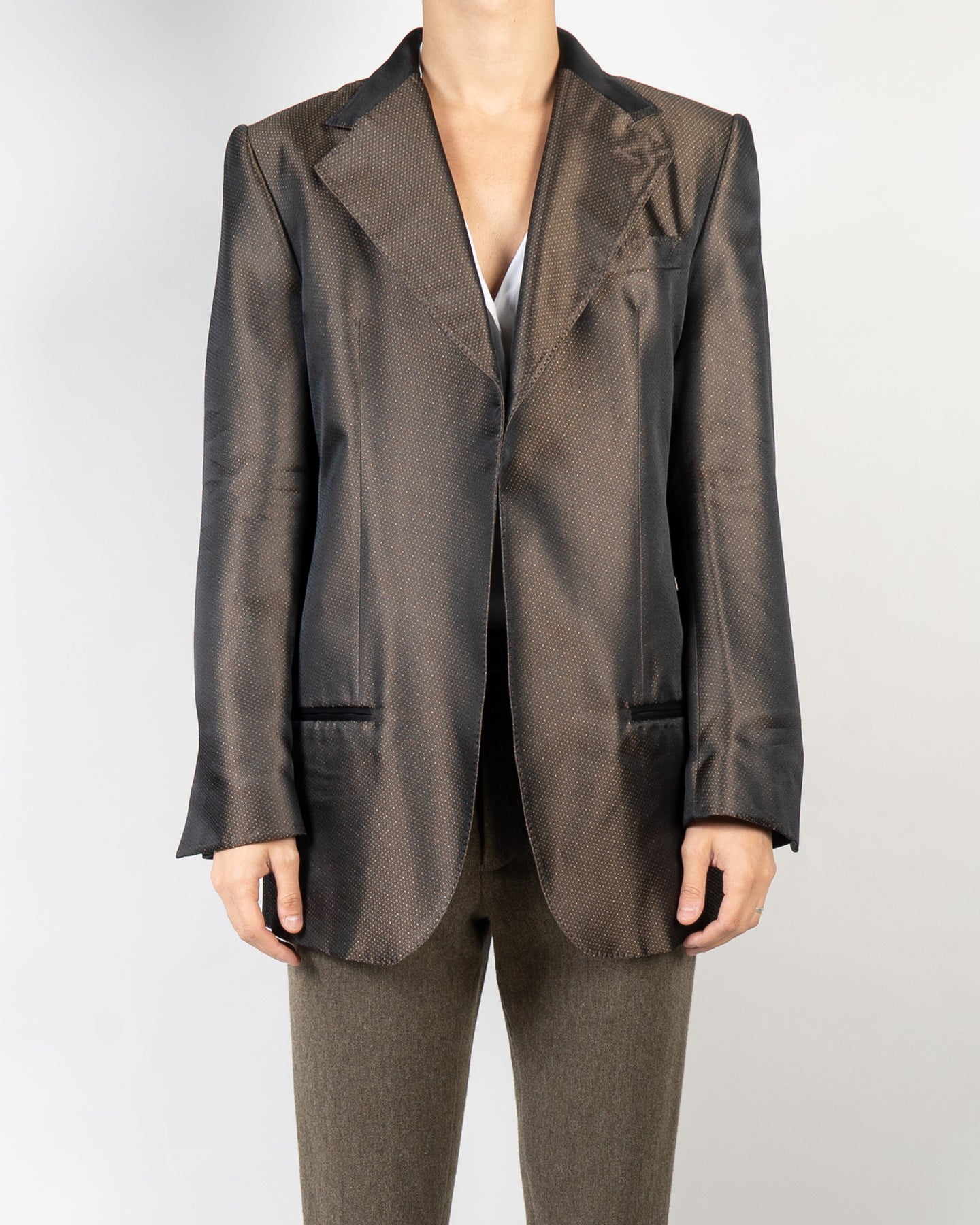 SS12 Bronze Jacquard Blazer
