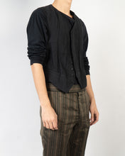 Load image into Gallery viewer, SS16 Black Linen Waistcoat