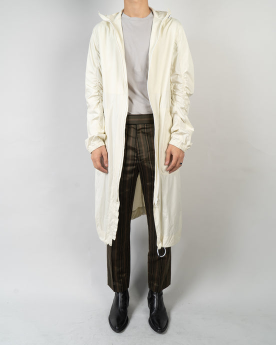 SS20 Ivory Nylon Overcoat 1 of 1 Prototype