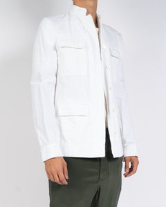 SS17 White Cotton Military Jacket Sample