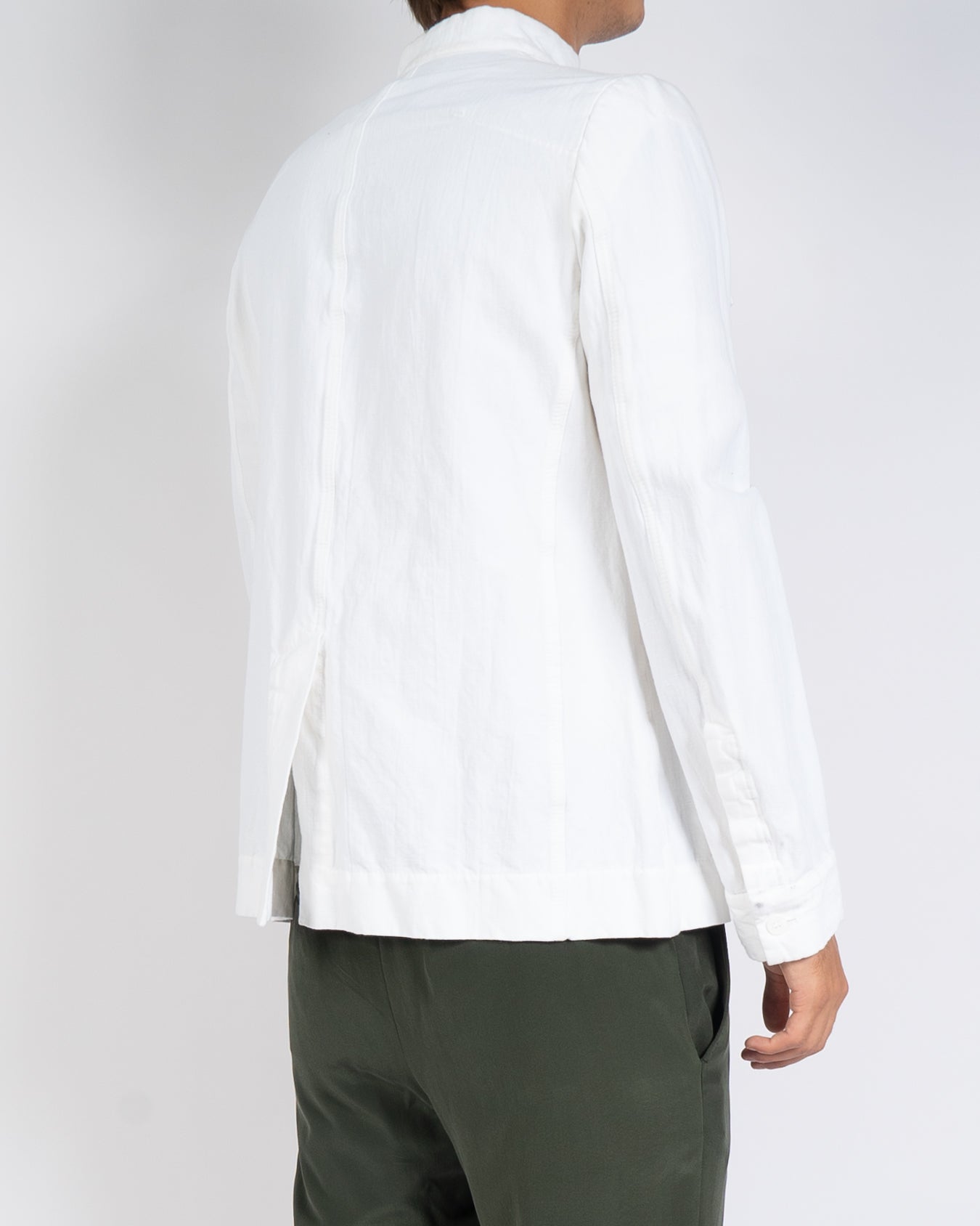 SS17 White Cotton Military Jacket Sample