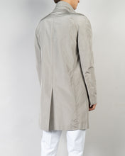 Load image into Gallery viewer, SS20 Grey Commodore Silk Raglan Coat