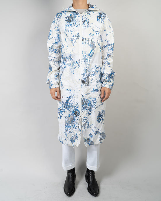 SS20 White Printed Nylon Overcoat 1 of 1 Sample