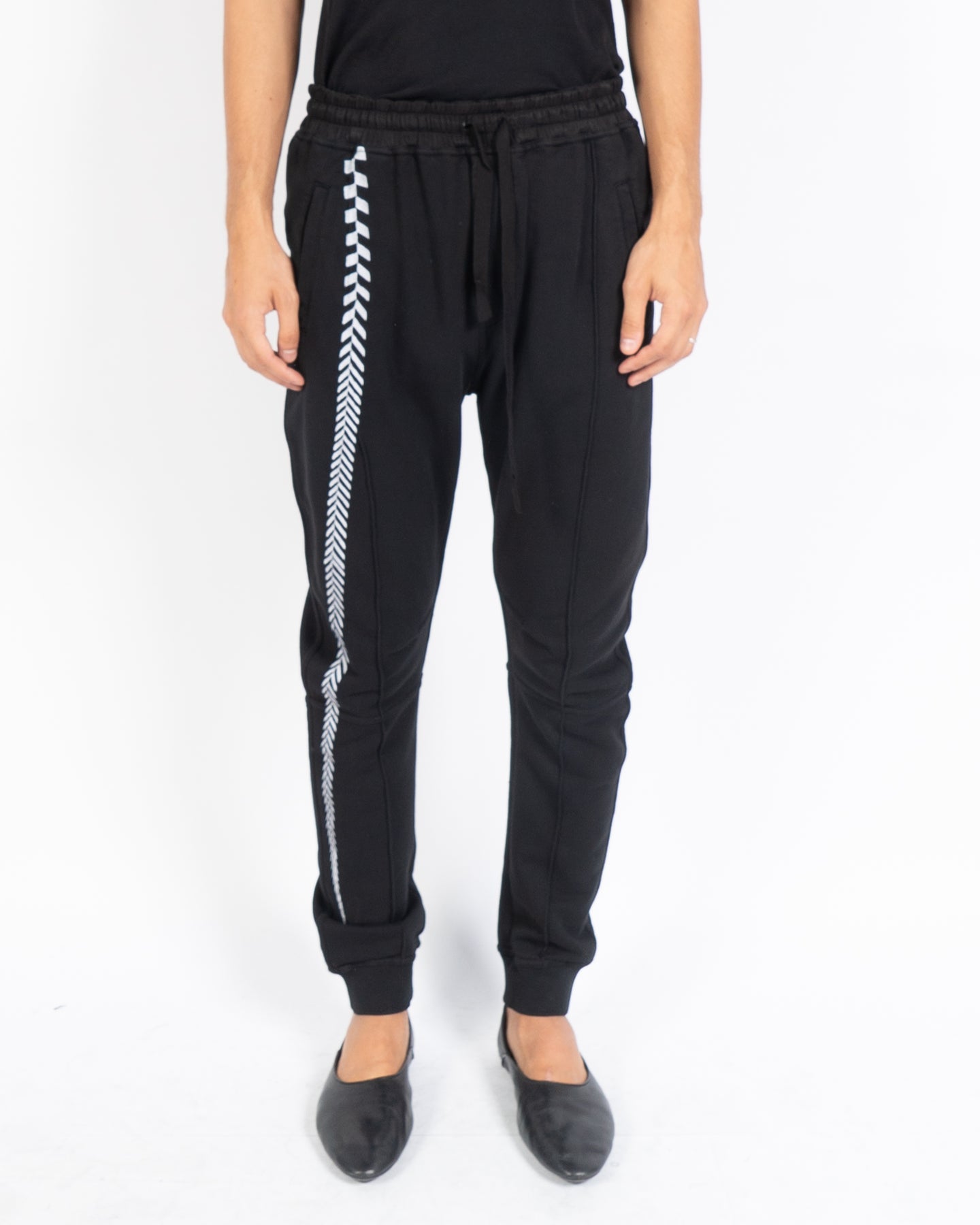 FW19 Embroidered Black Perth Jogging Trousers