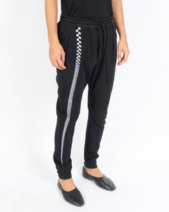 FW19 Embroidered Black Perth Jogging Trousers