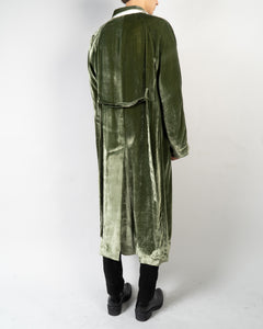 FW20 Green Velvet Belted Raglan Coat Sample