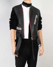 Load image into Gallery viewer, SS17 Black Leather Biker Waistcoat