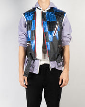 Load image into Gallery viewer, SS17 Checked Metallic Leather Biker Waistcoat