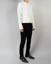 Load image into Gallery viewer, FW20 White Cropped Perth Sweatshirt with Crossgrain Detailing