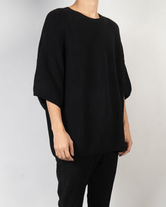 SS20 Cadet Black Oversized Knit T-Shirt