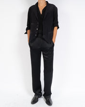 Load image into Gallery viewer, SS18 Anatase Black Silk Waistcoat Sample