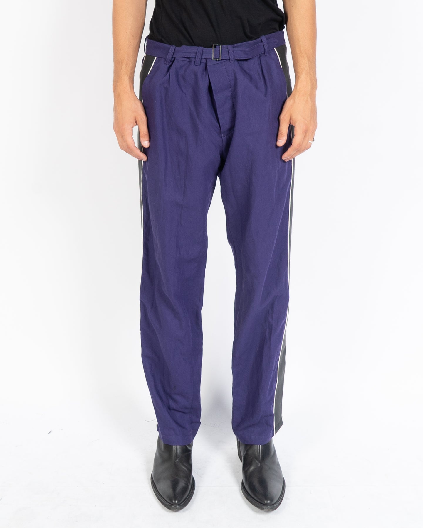 SS18 Striped Violet Belt Trousers 1 of 1 Sample