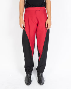 FW19 Red Black Two Tone Trousers