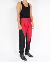 Load image into Gallery viewer, FW19 Red Black Two Tone Trousers