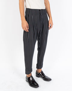 SS18 Galena Black Striped Trousers Sample