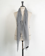 Load image into Gallery viewer, FW17 Grey Chevron Silk Scarf