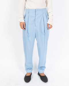 SS19 Coco Pale Blue Pleated Trousers Sample