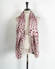 Load image into Gallery viewer, SS17 Burgundy Leo Metallic Scarf