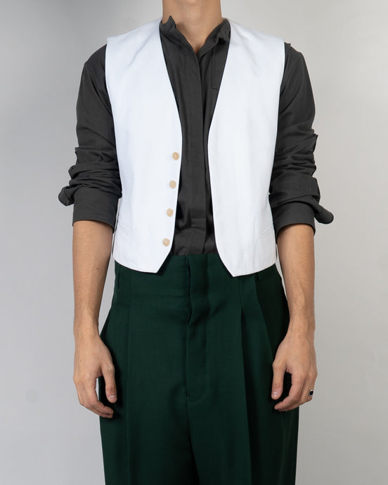 FW18 White Cotton Waistcoat
