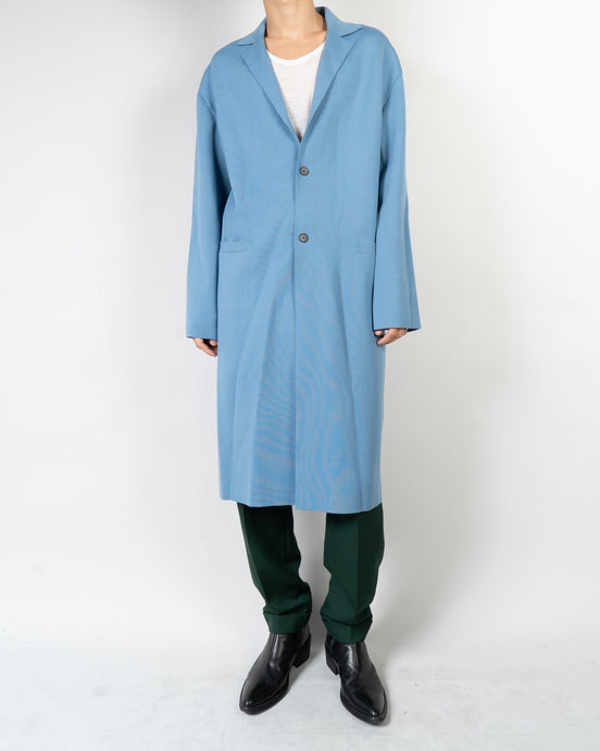 SS20 Lightblue Relaxed Knit Coat