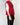 SS18 Red Sleeveless Zipped Cotton Sweatshirt