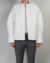 Load image into Gallery viewer, FW17 White Wool Quilted Mandarin Jacket