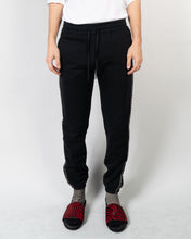 Load image into Gallery viewer, FW20 Black Embroidered Side Striped Perth Sweatpants
