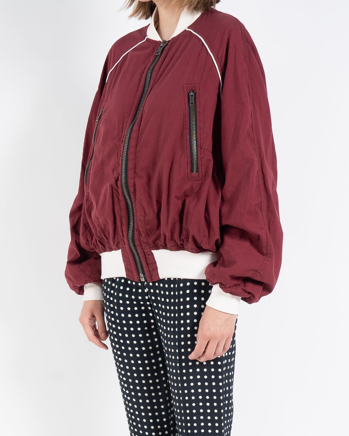 FW18 Slouchy Bomber in Red Cotton