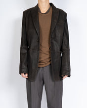Load image into Gallery viewer, Brown Soft Leather Blazer